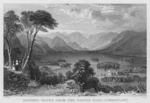Derwent Water, dal Castle Head, Cumberland