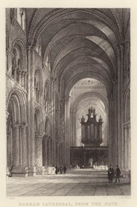 Cattedrale di Durham, dalla Navata da Thomas (after) Allom