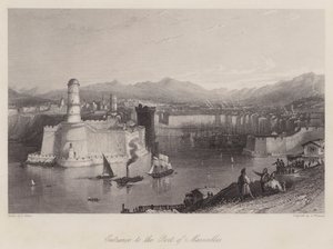 Ingresso al Porto di Marsiglia (incisione) da Thomas (after) Allom