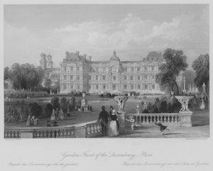 Facciata del giardino del Lussemburgo, Parigi (incisione)