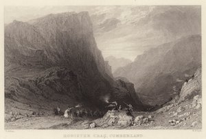 Honister Crag, Cumberland (incisione) da Thomas (after) Allom
