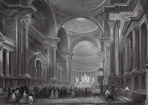 Interno della Madeleine, Parigi da Thomas (after) Allom
