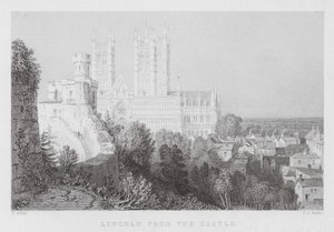 Lincoln dal Castello (incisione) da Thomas (after) Allom