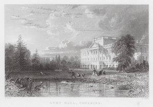 Lyme Hall, Cheshire (incisione) da Thomas (after) Allom
