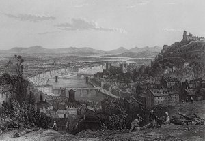 Lione, da La Croix Rousse da Thomas (after) Allom