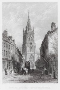 Chiesa di Newark, Nottinghamshire (incisione) da Thomas (after) Allom