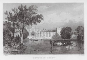 Abbazia di Newstead (incisione) da Thomas (after) Allom