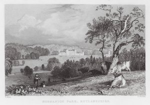 Parco di Normanton, Rutlandshire (incisione) da Thomas (after) Allom