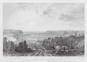Nottingham e i suoi dintorni (incisione) da Thomas (after) Allom