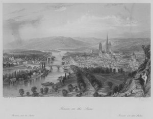 Rouen, sulla Senna (incisione)