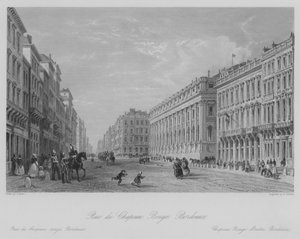 Rue du Chapeau Rouge, Bordeaux (incisione) da Thomas (after) Allom