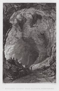 Rutland Cavern, vicino a Matlock, Derbyshire (incisione) da Thomas (after) Allom