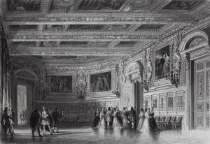 Salone di Luigi XIII, Fontainebleau da Thomas (after) Allom