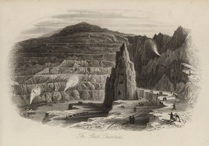 Cave di ardesia, Bethesda, Galles del Nord da Thomas (after) Allom