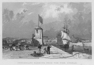 Porto di Sunderland, dal molo, Durham
