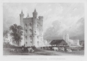 Castello di Tattershall, Lincolnshire (incisione) da Thomas (after) Allom