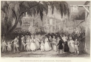 La processione di Ambleside, Westmorland (incisione)