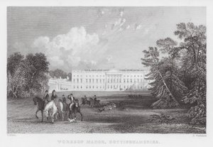 Worksop Manor, Nottinghamshire (incisione) da Thomas (after) Allom