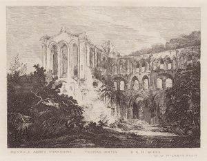 Abbazia di Rievaulx da Thomas (after) Girtin