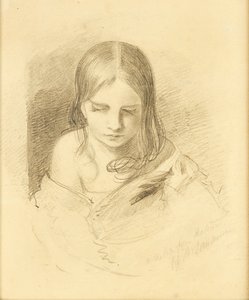 Schizzo dalla natura, detto essere Ines Fletcher da Thomas (after) Lawrence