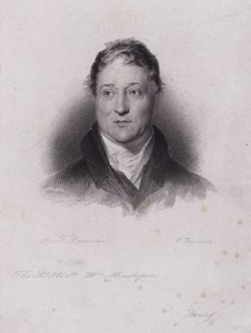 William Huskisson, politico e finanziere inglese, ucciso in un incidente ferroviario quando fu investito dalla locomotiva a vapore Rocket di Robert Stephenson da Thomas (after) Lawrence