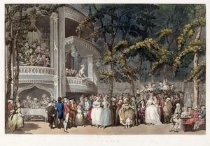Giardini di Vauxhall, Londra nel XVIII secolo da Thomas (after) Rowlandson