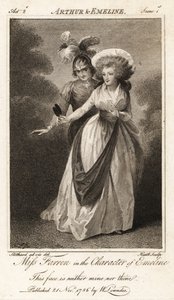 Miss Elizabeth Farren nel ruolo di Emeline in Arthur and Emeline di John Dryden da Thomas (after) Stothard