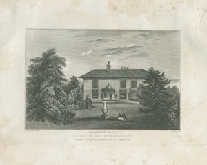 Checkley - Beauhurst Hall: incisione da Thomas (after) Underwood