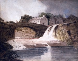 Ponte e cascata da Thomas (attr. to) Girtin