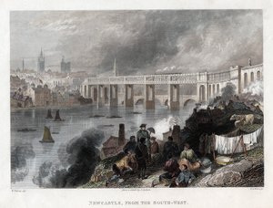 Ponte ad alto livello sul Tyne a Newcastle da Thomas Abiel Prior