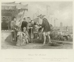 Mercanti di gatti cinesi da Thomas Allom