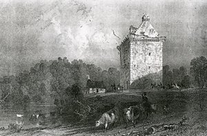 Gilnockie - o la Torre di Johnny Armstrong (Dumfries-shire), inciso da Henry Adlard, 1937