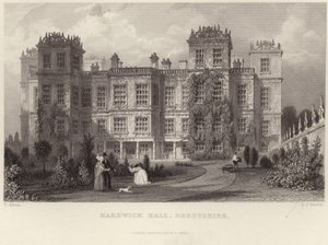 Hardwick Hall nel Derbyshire da Thomas Allom