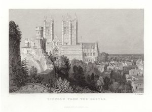 Lincoln dal Castello da Thomas Allom