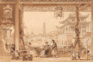 La Terrazza della Casa di un Mandarino a Pechino da Thomas Allom