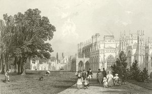 Facciata ovest di Eaton Hall, Cheshire da Thomas Allom