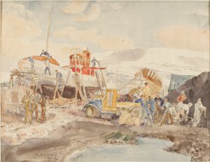 Carico di carbone, North Quay, Akureyri, Islanda da Thomas Barclay Hennell