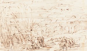 Figure in un Paesaggio [verso]