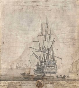 Veduta della nave di Sua Maestà Royal Sovereign