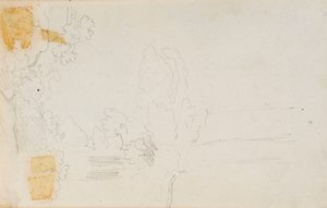 Un paesaggio e alberi (verso)