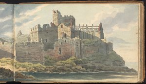 Album di Studi di Paesaggi e Figure: Rovine di un Castello su una Costa Rocciosa da Thomas Bradshaw