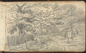 Album di Studi di Paesaggi e Figure: Strada Rurale vicino a Potten End da Thomas Bradshaw