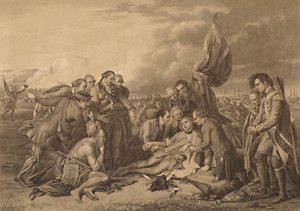 La morte del generale Wolfe sulle alture di Abraham, Quebec, 13 settembre 1759