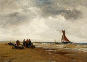 Aspettando il ritorno delle barche da pesca, Olanda