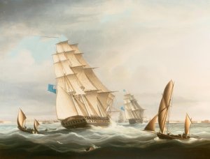 Squadriglia del Blu al largo di Portsmouth da Thomas Buttersworth