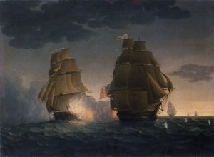 Fuga di H.M.S. Belvidera dalla fregata U.S. President, 1815