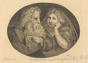 Lear e Cordelia da Thomas Butts, Jr. after William Blake