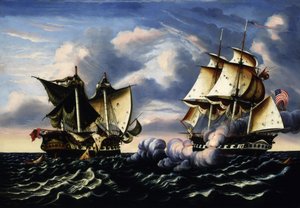 Cattura della fregata H.B.M. Macedonian da parte della fregata statunitense United States, 25 ottobre 1812 da Thomas Chambers