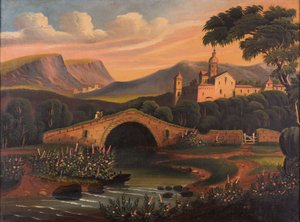 Scena Italiana con Ponte, 1840-1860