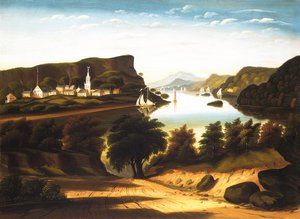 Lago George e il villaggio di Caldwell, ca. 1850 da Thomas Chambers